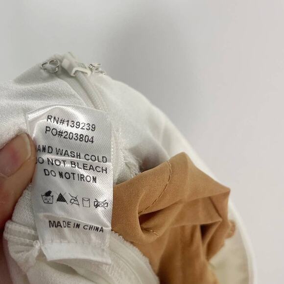 Talulah S White Pleated Wide Leg Pants Trousers Pockets High Waist Lightweight - Picture 11 of 11